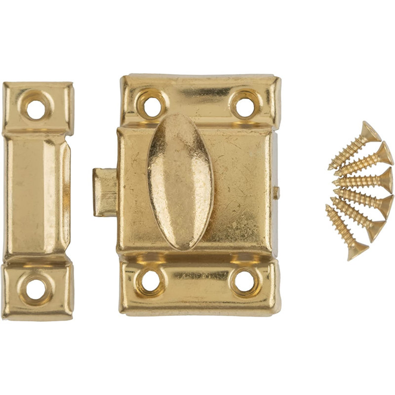 UNIQANTIQ HARDWARE SUPPLY Stamped Brass Door Latch and Catch